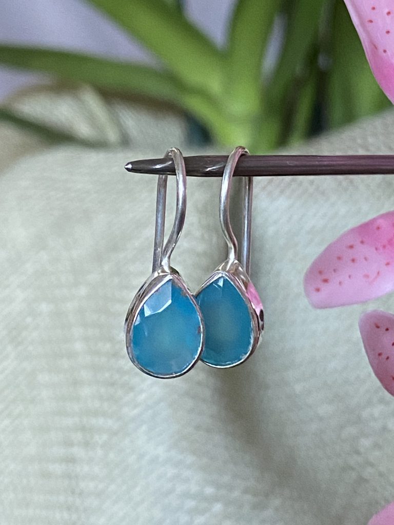 Blue Chalcedony Earrings